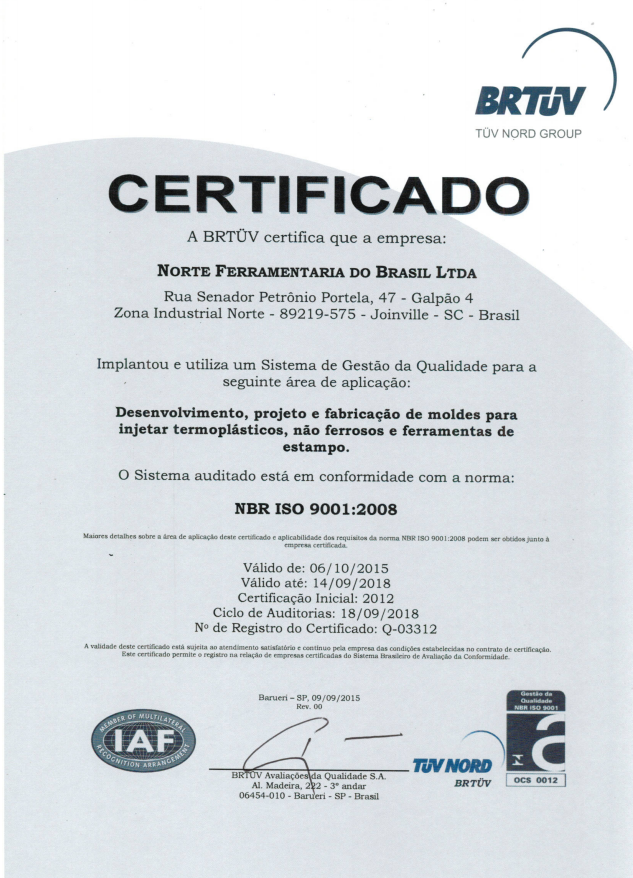 Certificado ISO 9001